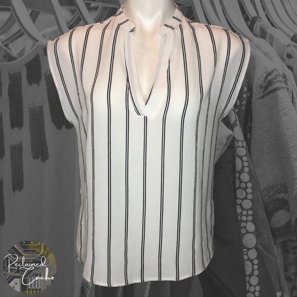 Forever 21 White and Black Striped Shirt - Size Small - Picture 1 of 5